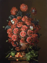 Klaprozen in een terracotta vaas